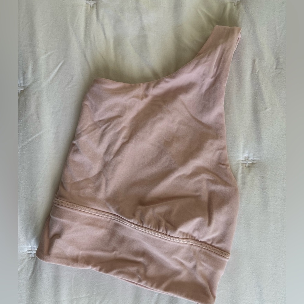 Lululemon Asymmetrical Align Bra in Flush Pink Size 12